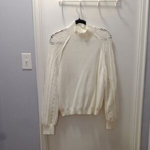 Belldini Ivory Ribbed Knit Top
